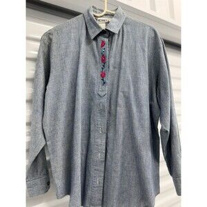 Vintage Koret City Blues Embroidered Top